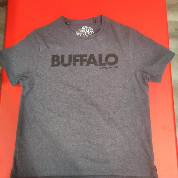 Buffalo David Bitton grey short sleeve Tee men's size L - Picture 1 of 4